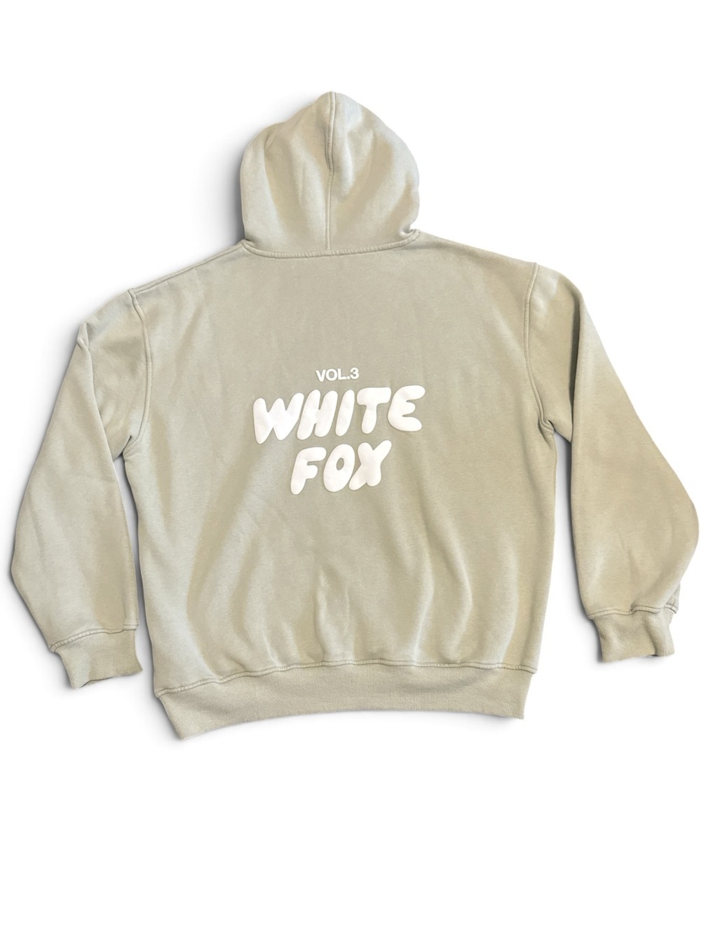 White Fox Women’s Light Green Hoodie Sweatshirt L/XL - Picture 3 of 7